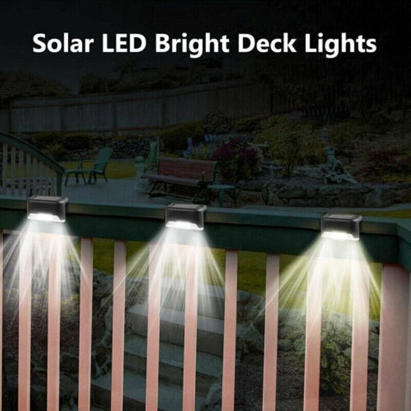 Solar Led Deck Lights Path Garden Patio Pathway Stairs Step Fence Lamp Outdoor - 4PCS V528-9360312026992