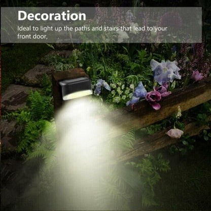Solar Led Deck Lights Path Garden Patio Pathway Stairs Step Fence Lamp Outdoor - 4PCS V528-9360312026992