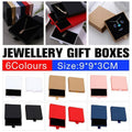 Cardboard Jewellery Gift Boxes Drawer Style Necklace Ring Earring Pendant Bracelet Case - Pink V528-9360312028545