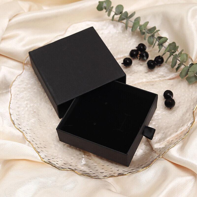 Cardboard Jewellery Gift Boxes Drawer Style Necklace Ring Earring Pendant Bracelet Case - Pink V528-9360312028545