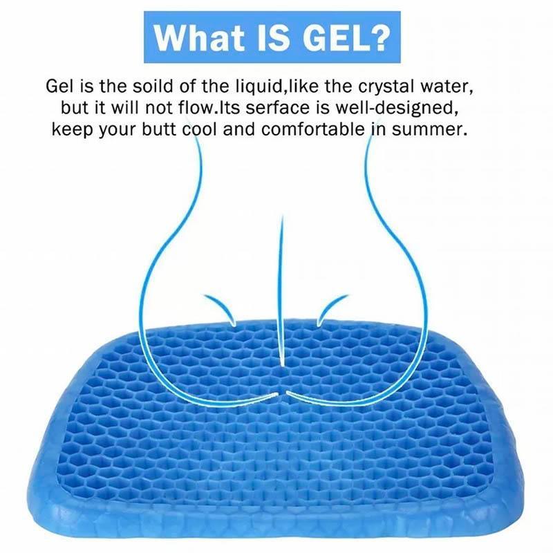 Gel Honeycomb Seat Comfort Cushion Flex Back Support Spine Protector - 1000g (44*36.5*4.5CM) V528-9360312029931