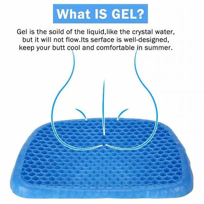 Gel Honeycomb Seat Comfort Cushion Flex Back Support Spine Protector - 1000g (44*36.5*4.5CM) V528-9360312029931