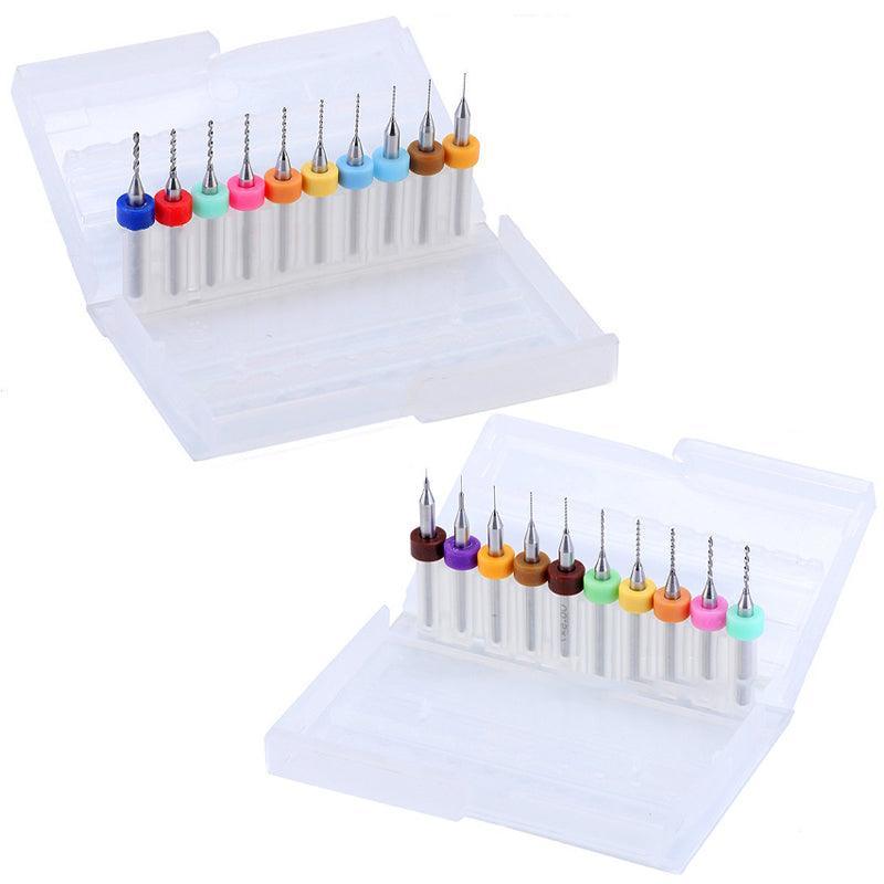 10X Tungsten Steel Micro Drill Bits 0.1-1.2mm for Rotary Tool - 0.3-1.2MM V528-9360312030593