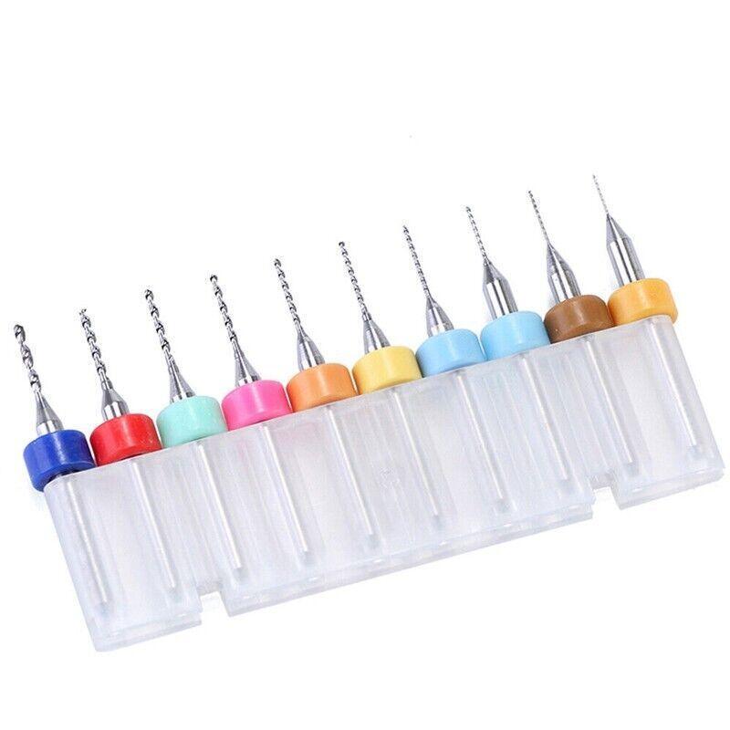 10X Tungsten Steel Micro Drill Bits 0.1-1.2mm for Rotary Tool - 0.3-1.2MM V528-9360312030593