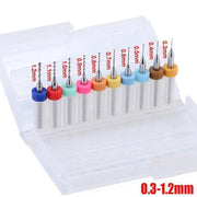 10X Tungsten Steel Micro Drill Bits 0.1-1.2mm for Rotary Tool - 0.3-1.2MM V528-9360312030593