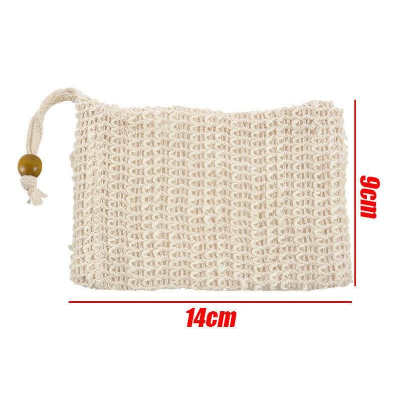 Flax Soap Saver Bag with Foaming Mesh and Drawstring for Exfoliating - 1PC V528-9360312033143
