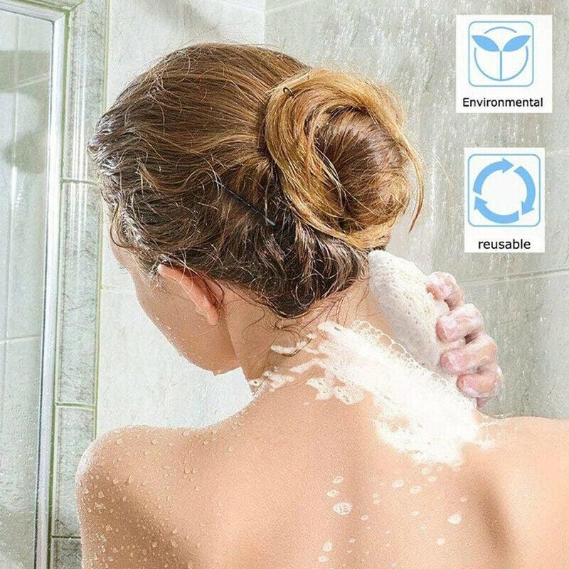 Flax Soap Saver Bag with Foaming Mesh and Drawstring for Exfoliating - 1PC V528-9360312033143