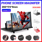12 Inch Phone Screen Magnifier Folding Amplifier Stand Adjustable 3D Holder - White V528-9360312033341