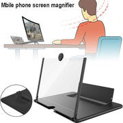 12 Inch Phone Screen Magnifier Folding Amplifier Stand Adjustable 3D Holder - White V528-9360312033341