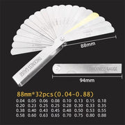 32 Blade Feeler Gauge Dual Marked Mm/Inch Thickness Gap Metric Filler Tool Honda V528-9360312033846