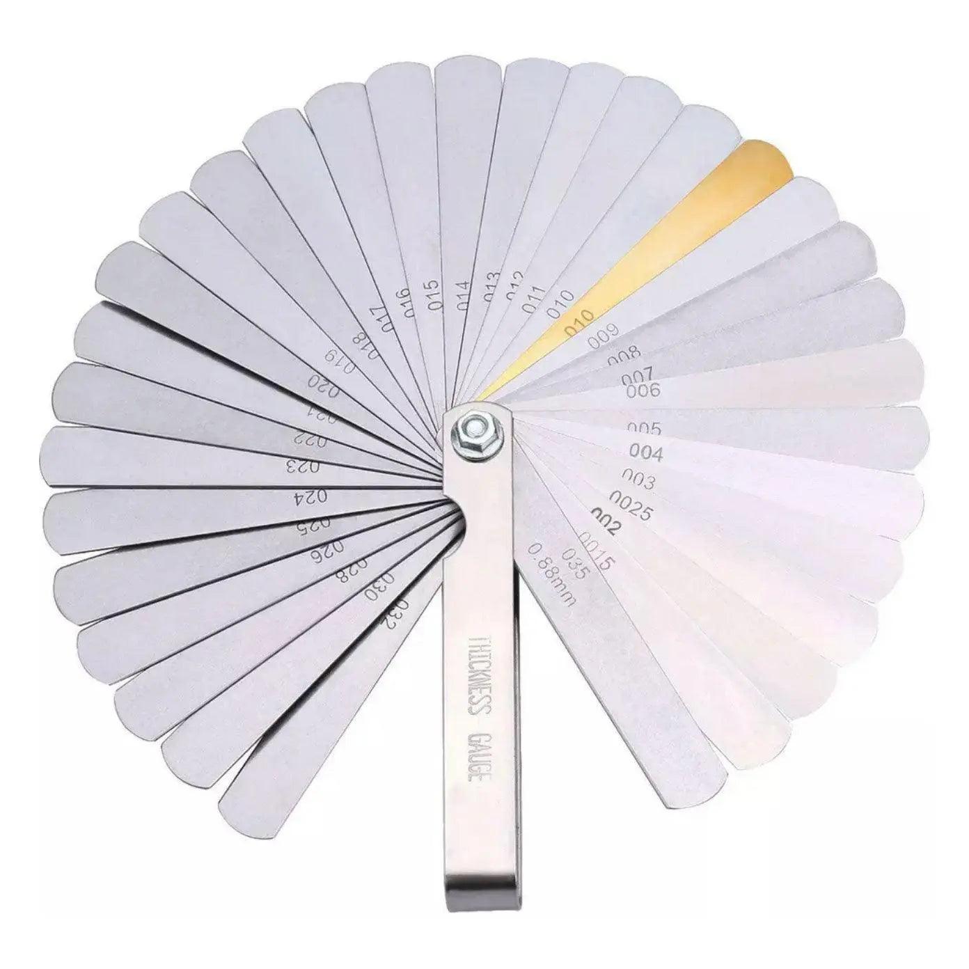 32 Blade Feeler Gauge Dual Marked Mm/Inch Thickness Gap Metric Filler Tool Honda V528-9360312033846