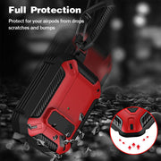 For Apple AirPods pro and pro2 Case Armor Earphone Heavy Duty Shockproof Cover - Black&Blue For Airpods Pro V528-9360312036687