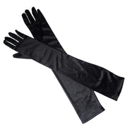 Elegant Long Satin Evening Gloves Formal Dress Accessory for Opera Prom Party Women - Red V528-9360312037318