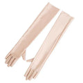 Elegant Long Satin Evening Gloves Formal Dress Accessory for Opera Prom Party Women - Champagne V528-9360312037332