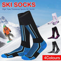 Men Women Long Warm Breathable Ski Socks Thicken Winter Sports Socks - Pink&White(33-39) V528-9360312038360