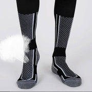 Men Women Long Warm Breathable Ski Socks Thicken Winter Sports Socks - Purple&Black(33-39) V528-9360312038377