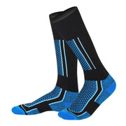 Men Women Long Warm Breathable Ski Socks Thicken Winter Sports Socks - Purple&Black(33-39) V528-9360312038377
