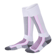 Men Women Long Warm Breathable Ski Socks Thicken Winter Sports Socks - Purple&Black(33-39) V528-9360312038377