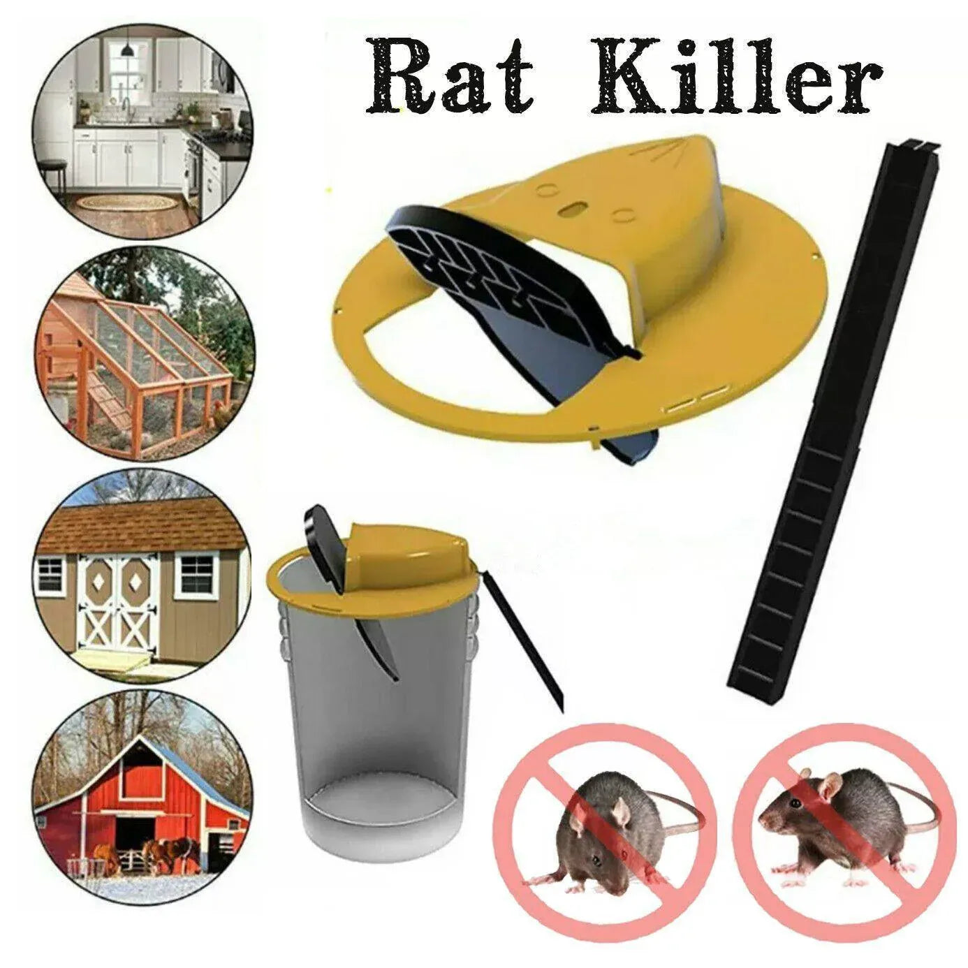 Mouse Trap Flip N Slide Bucket Lid Mouse Rat Trap With Ladder Mousetrap Catcher - Flip N Slide Bucket *1 V528-9360312038650
