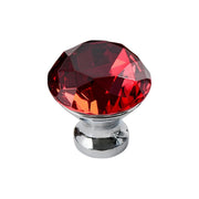 Door Knobs Handles Clear Crystal Diamond Glass Kitchen Cupboard Cabinet Pulls 40MM - Clear-10PCS V528-9360312039299