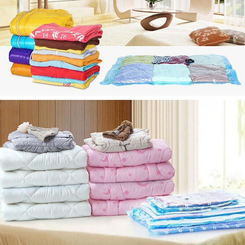 6PCS Vacuum Storage Bags Clothes Space Saver Organiser Seal Bags 4 Sizes - 80x100CM-6PCS V528-9360312039466