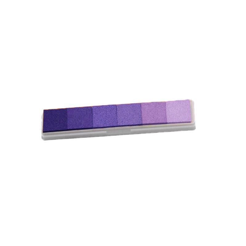 Gradient Color Ink Pad Inkpad Rubber Stamp Water Based Diy Finger Print 10 Colours - S1 Purple V528-9360312041520