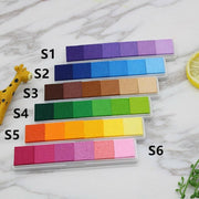 Gradient Color Ink Pad Inkpad Rubber Stamp Water Based Diy Finger Print 10 Colours - S1 Purple V528-9360312041520