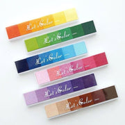 Gradient Color Ink Pad Inkpad Rubber Stamp Water Based Diy Finger Print 10 Colours - S6 Pink V528-9360312041575
