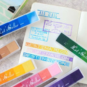 Gradient Color Ink Pad Inkpad Rubber Stamp Water Based Diy Finger Print 10 Colours - C4 V528-9360312041612