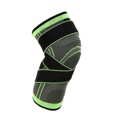 3D Weaving Knee Brace Breathable Sleeve Support Running Jogging Joint Pain Leg Green - Green-XL V528-9360312043227