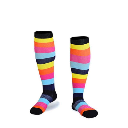 S/M Compression Socks Women Men Nursing Travel Stocking Sport Running - Black V528-9360312048079