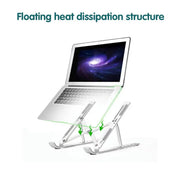 Adjustable Laptop Stand Portable Aluminum Alloy Desktop Holder for 11 to 17.3 Inch - Sliver V528-9360312049229