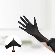 Thick Black Nitrile Gloves Industrial Mechanic Tattoo Tradie Rubber Protection - M V528-9360312050164