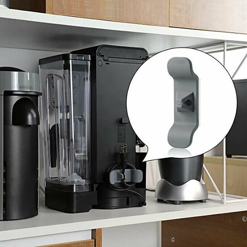 Cord Organizer Wrap Holder 4pcs Kitchen Appliance Cable Winder Adhesive Clip - 4PCS Black V528-9360312051529