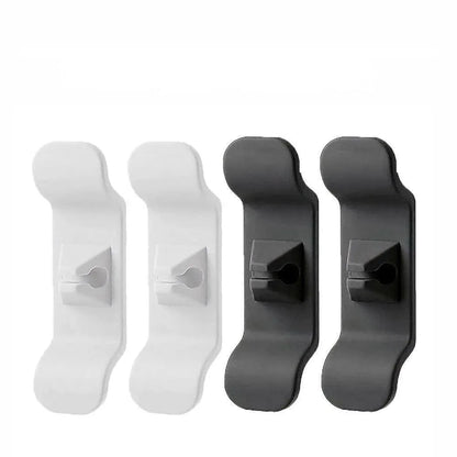 Cord Organizer Wrap Holder 4pcs Kitchen Appliance Cable Winder Adhesive Clip - 2PCS White+2PCS Black V528-9360312051543