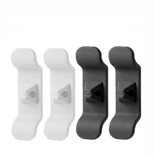 Cord Organizer Wrap Holder 4pcs Kitchen Appliance Cable Winder Adhesive Clip - 2PCS White+2PCS Black V528-9360312051543