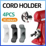 Cord Organizer Wrap Holder 4pcs Kitchen Appliance Cable Winder Adhesive Clip - 2PCS White+2PCS Black V528-9360312051543