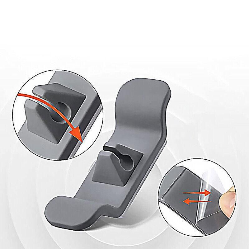 Cord Organizer Wrap Holder 4pcs Kitchen Appliance Cable Winder Adhesive Clip - 2PCS White+2PCS Black V528-9360312051543