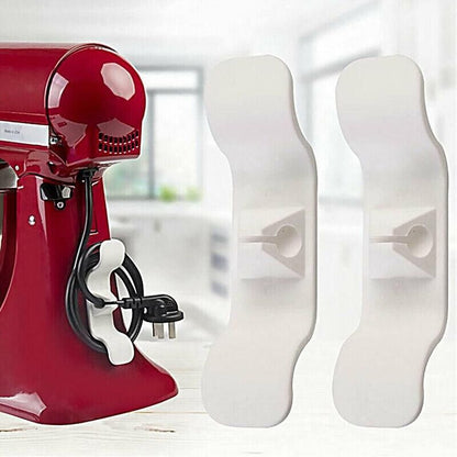 Cord Organizer Wrap Holder 4pcs Kitchen Appliance Cable Winder Adhesive Clip - 2PCS White+2PCS Black V528-9360312051543