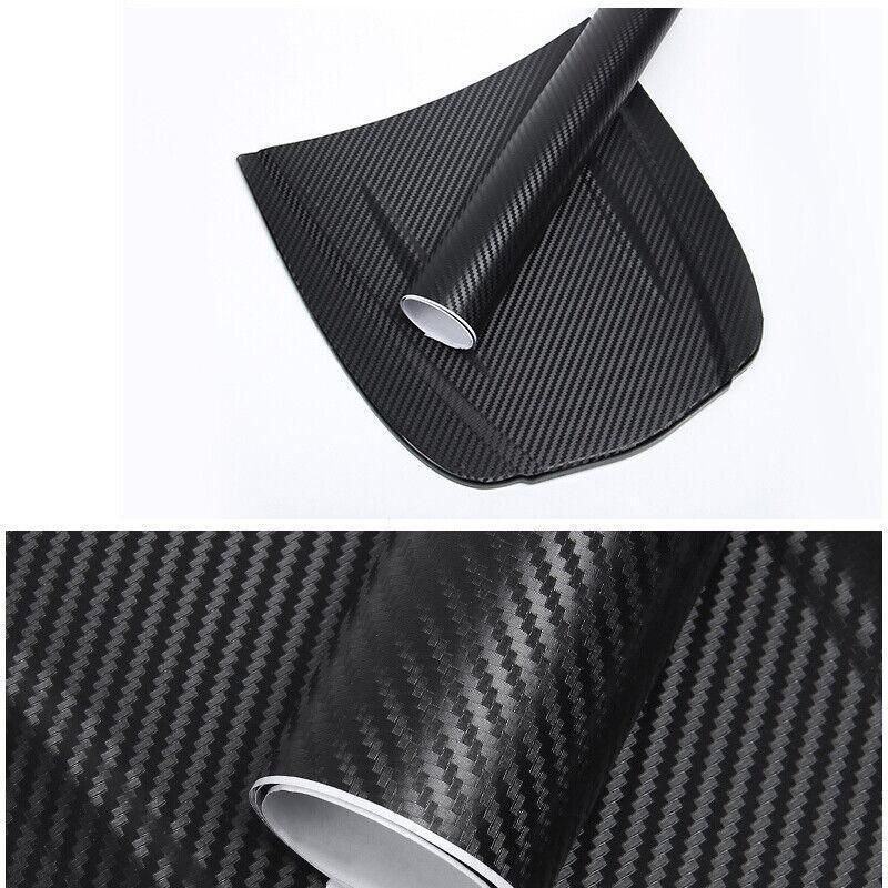 152 x 30CM Car Vinyl Wrap Carbon Fiber Matt Satin Glossy Multi Color Car Tint Car Sticker - Glossy Black V528-9360312052342