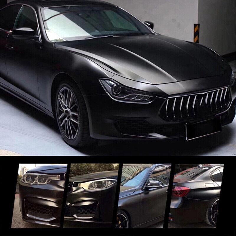 152 x 30CM Car Vinyl Wrap Carbon Fiber Matt Satin Glossy Multi Color Car Tint Car Sticker - Glossy Black V528-9360312052342