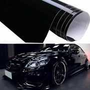 152 x 30CM Car Vinyl Wrap Carbon Fiber Matt Satin Glossy Multi Color Car Tint Car Sticker - Glossy Black V528-9360312052342
