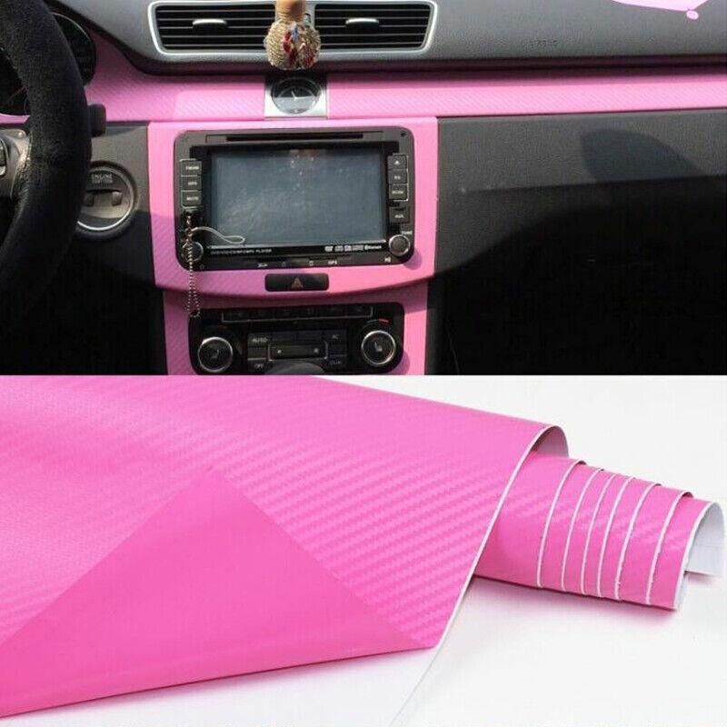 152 x 30CM Car Vinyl Wrap Carbon Fiber Matt Satin Glossy Multi Color Car Tint Car Sticker - Glossy Black V528-9360312052342