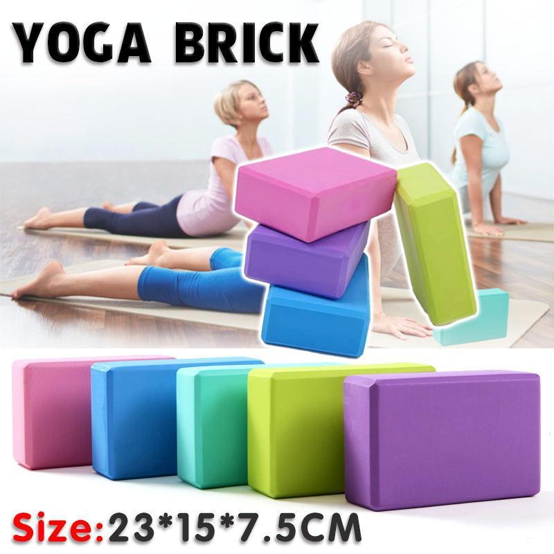 2PCS Yoga Blocks Foam Brick Fitness Exercise Stretch Gym Pilates Tool - Pink V528-9360312054384