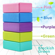 2PCS Yoga Blocks Foam Brick Fitness Exercise Stretch Gym Pilates Tool - Pink V528-9360312054384