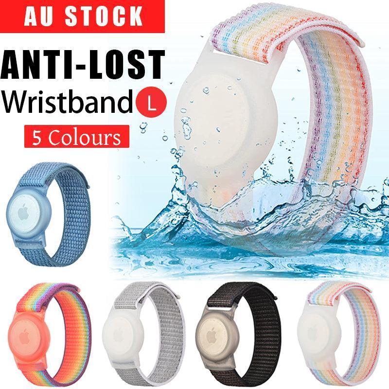 For Apple AirTag Case Protective Cover Wristband Nylon Air Tag Band Anti-lost L Size - Colourful V528-9360312055701