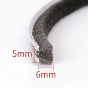 10M Hairy Seal Brush for Door & Window Draught Exclusion - 5x6mm(10M) V528-9360312061894