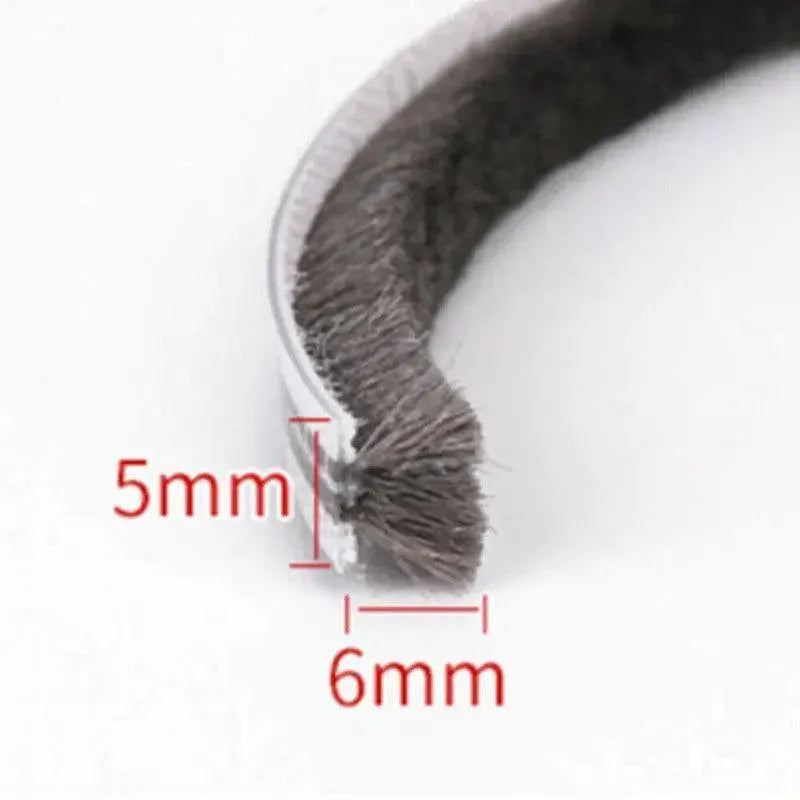 10M Hairy Seal Brush for Door & Window Draught Exclusion - 5x6mm(10M) V528-9360312061894
