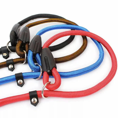 Dog Training Correction Leash Lead Cesar Puppy Pets Millan Slip Nylon Rope 10*140mm - Blue V528-9360312062648