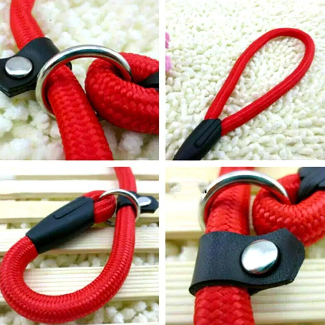 Dog Training Correction Leash Lead Cesar Puppy Pets Millan Slip Nylon Rope 10*140mm - Blue V528-9360312062648